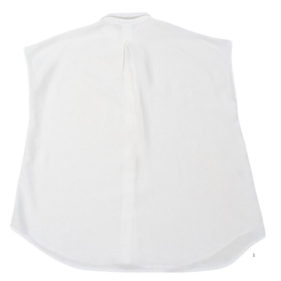 👚MANGO Sleeveless Lyocell Button-Down Shirt – Size M (Pre-Owned) - Picture 3 of 4